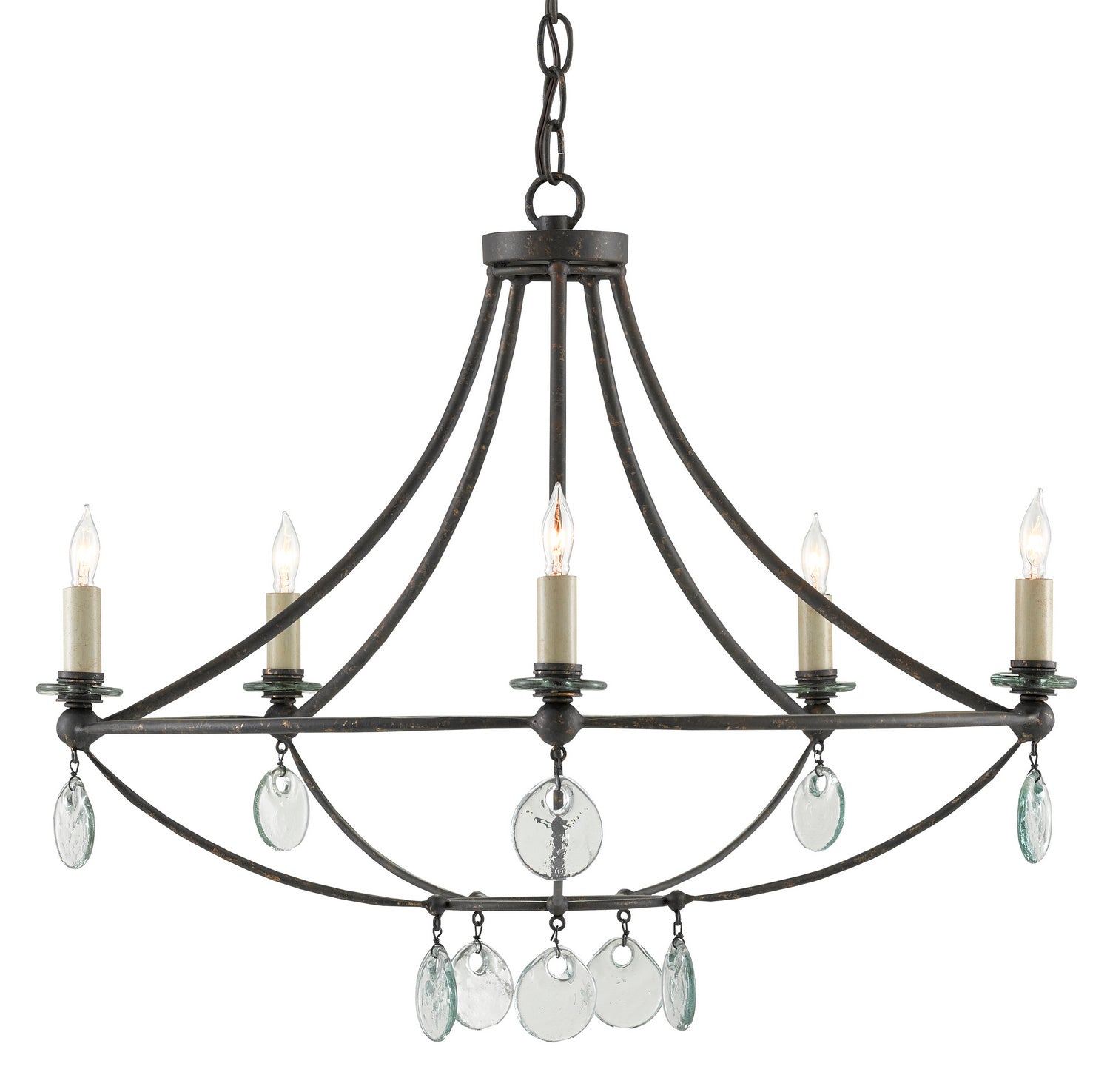 Currey and Company - 9000-0641 - Five Light Chandelier - Novella - Mayfair