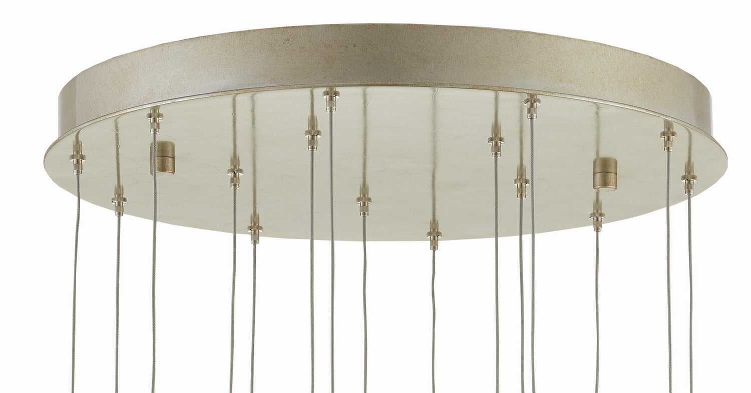 Currey and Company - 9000-0677 - 15 Light Pendant - Catrice - Natural Shell/Contemporary Silver Leaf