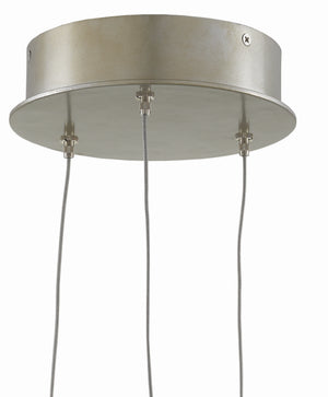 Currey and Company - 9000-0682 - Three Light Pendant - Giro - Blue/Nickel