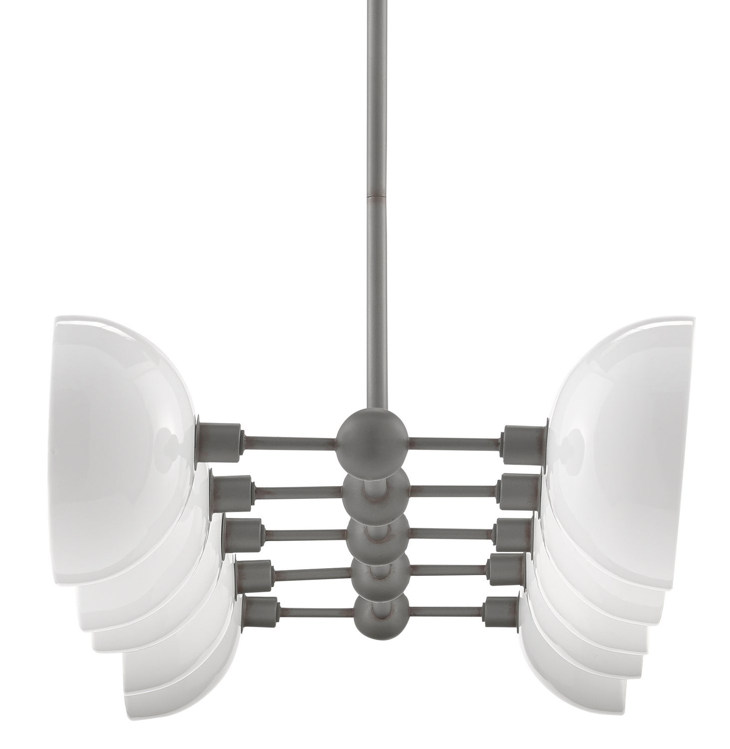 Currey and Company - 9000-0727 - Ten Light Chandelier - Soba - Hiroshi Gray/White