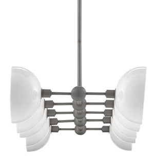 Currey and Company - 9000-0727 - Ten Light Chandelier - Soba - Hiroshi Gray/White