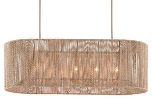 Currey and Company - 9000-0737 - Five Light Chandelier - Mereworth - Natural Rope/Beige