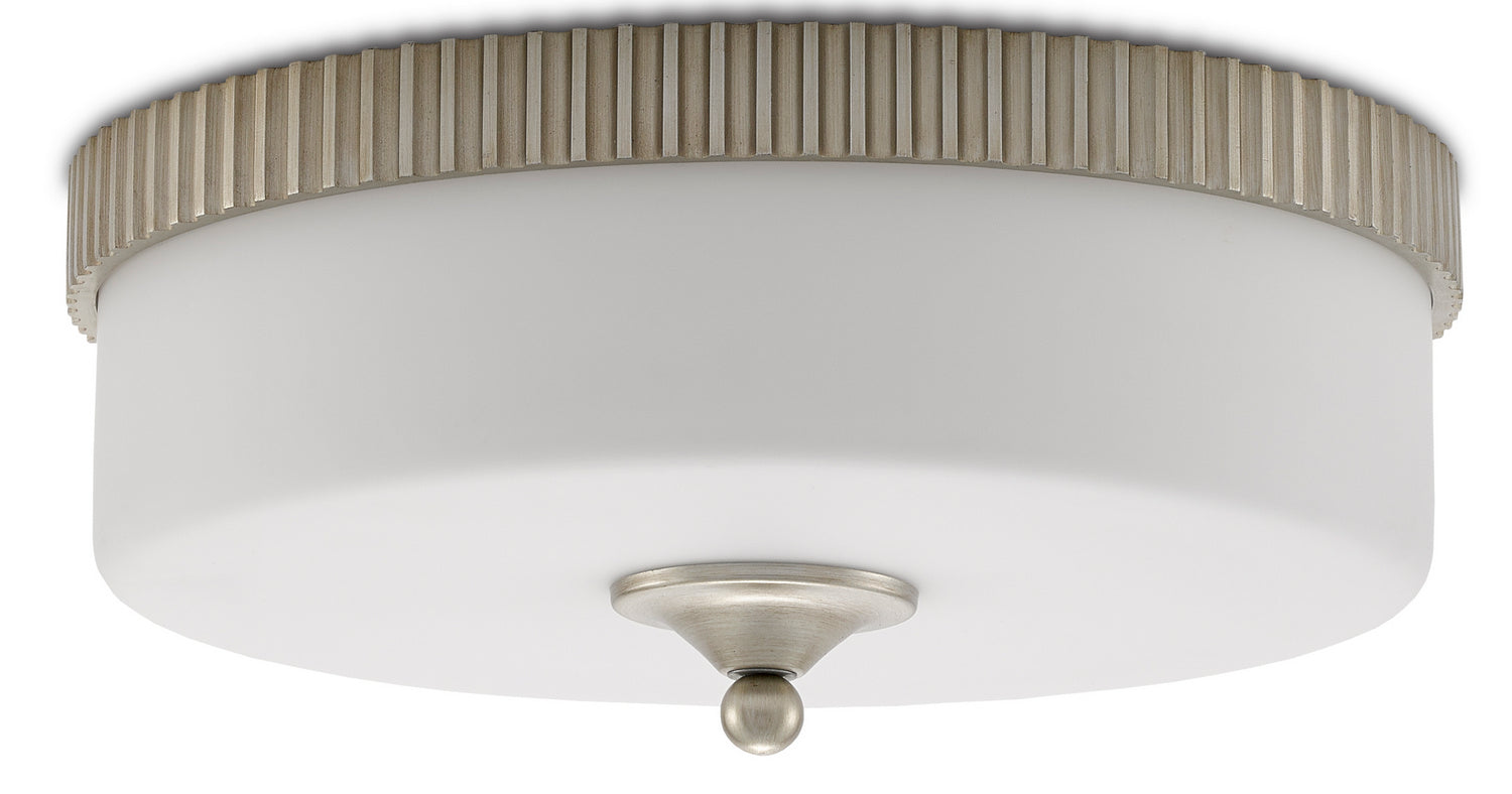 Currey and Company - 9999-0052 - LED Flush Mount - Barry Goralnick - Silver Leaf