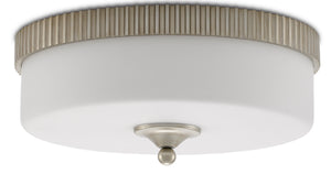 Currey and Company - 9999-0052 - LED Flush Mount - Barry Goralnick - Silver Leaf