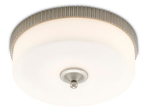 Currey and Company - 9999-0052 - LED Flush Mount - Barry Goralnick - Silver Leaf