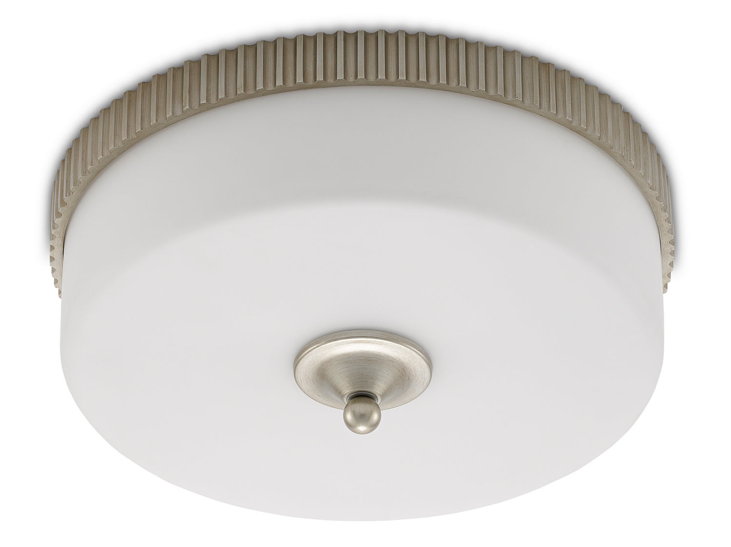 Currey and Company - 9999-0052 - LED Flush Mount - Barry Goralnick - Silver Leaf