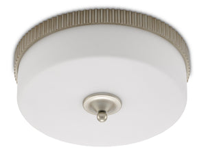 Currey and Company - 9999-0052 - LED Flush Mount - Barry Goralnick - Silver Leaf