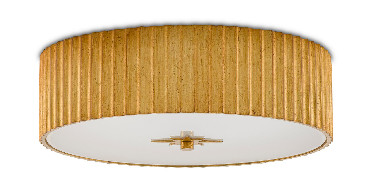 Currey and Company - 9999-0053 - LED Flush Mount - Caravel - Gold Leaf