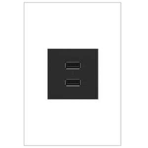 Legrand - ARUSB2AA6G4 - Usb Outlet, 2 Module, A/A Usb Outlet - Adorne - Graphite