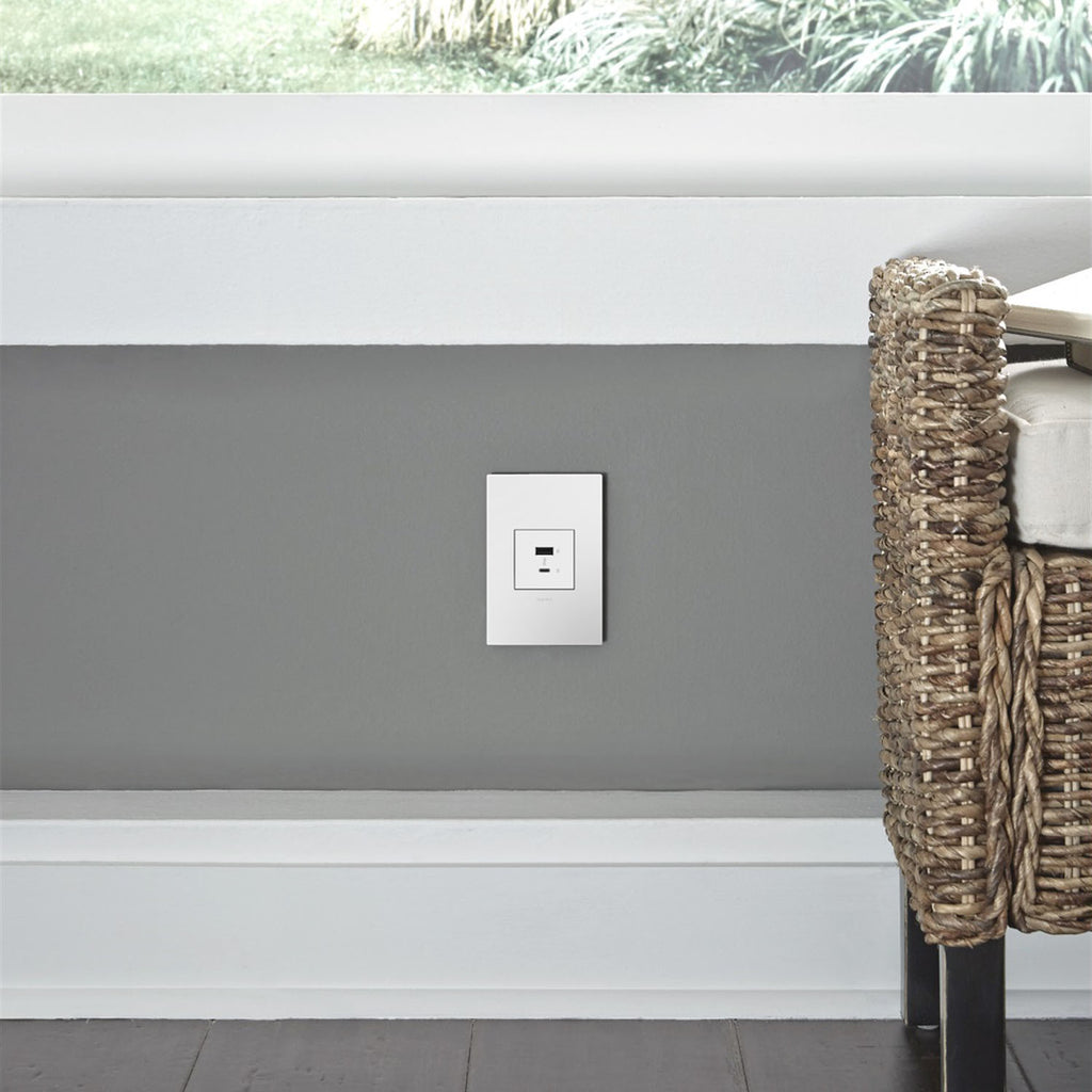 Legrand - ARUSB2AC6W4 - Ultra-Fast USB Type-A/C Outlet Module - adorne - White