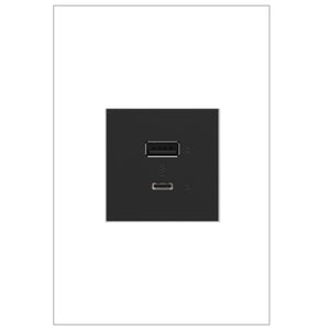 Legrand - ARUSB2AC6G4 - Usb, Hybrid, Outlet, A/C Usb Outlet - Adorne - Graphite