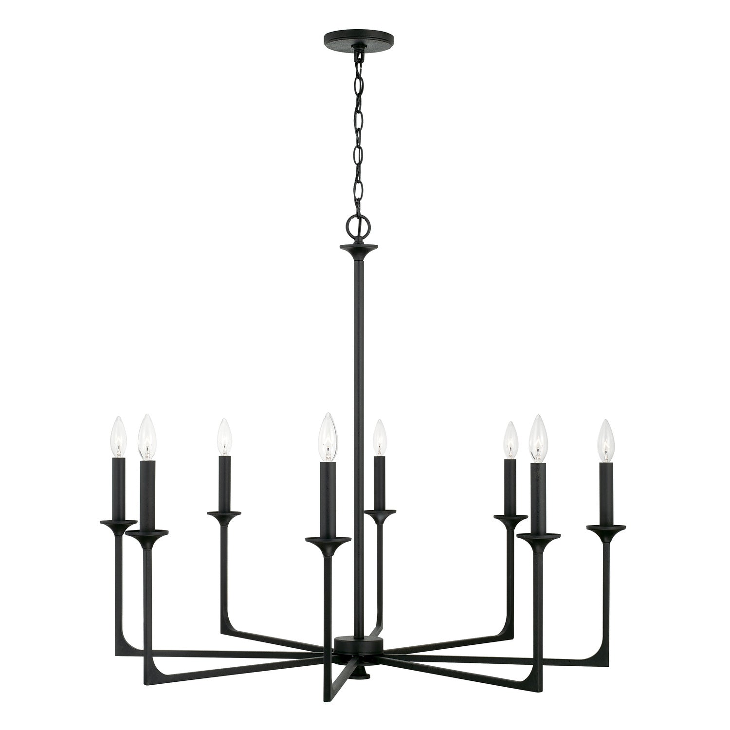 Capital Lighting - 437381BI - Eight Light Chandelier - Clint - Black Iron