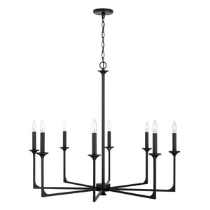 Capital Lighting - 437381BI - Eight Light Chandelier - Clint - Black Iron