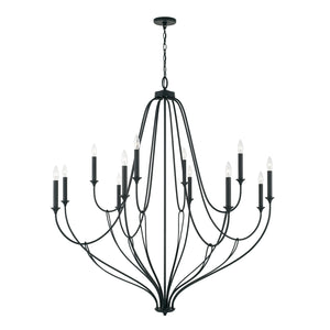 Capital Lighting - 441601BI - 12 Light Chandelier - Bentley - Black Iron