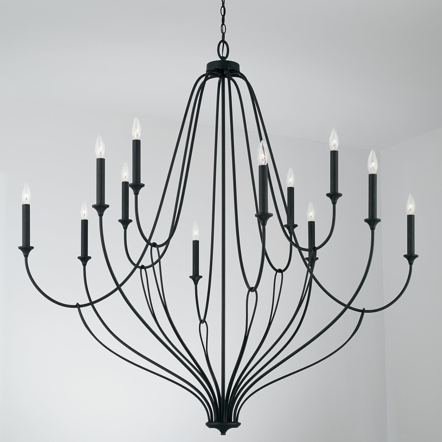 Capital Lighting - 441601BI - 12 Light Chandelier - Bentley - Black Iron