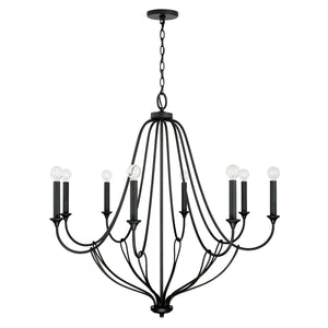 Capital Lighting - 441681BI - Eight Light Chandelier - Bentley - Black Iron