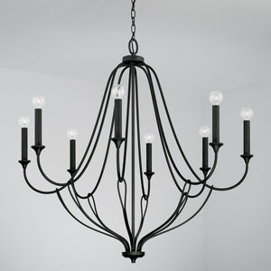 Capital Lighting - 441681BI - Eight Light Chandelier - Bentley - Black Iron