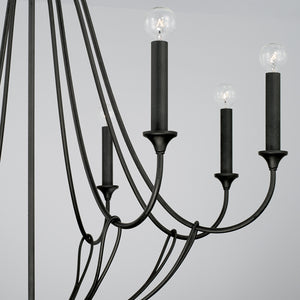 Capital Lighting - 441681BI - Eight Light Chandelier - Bentley - Black Iron