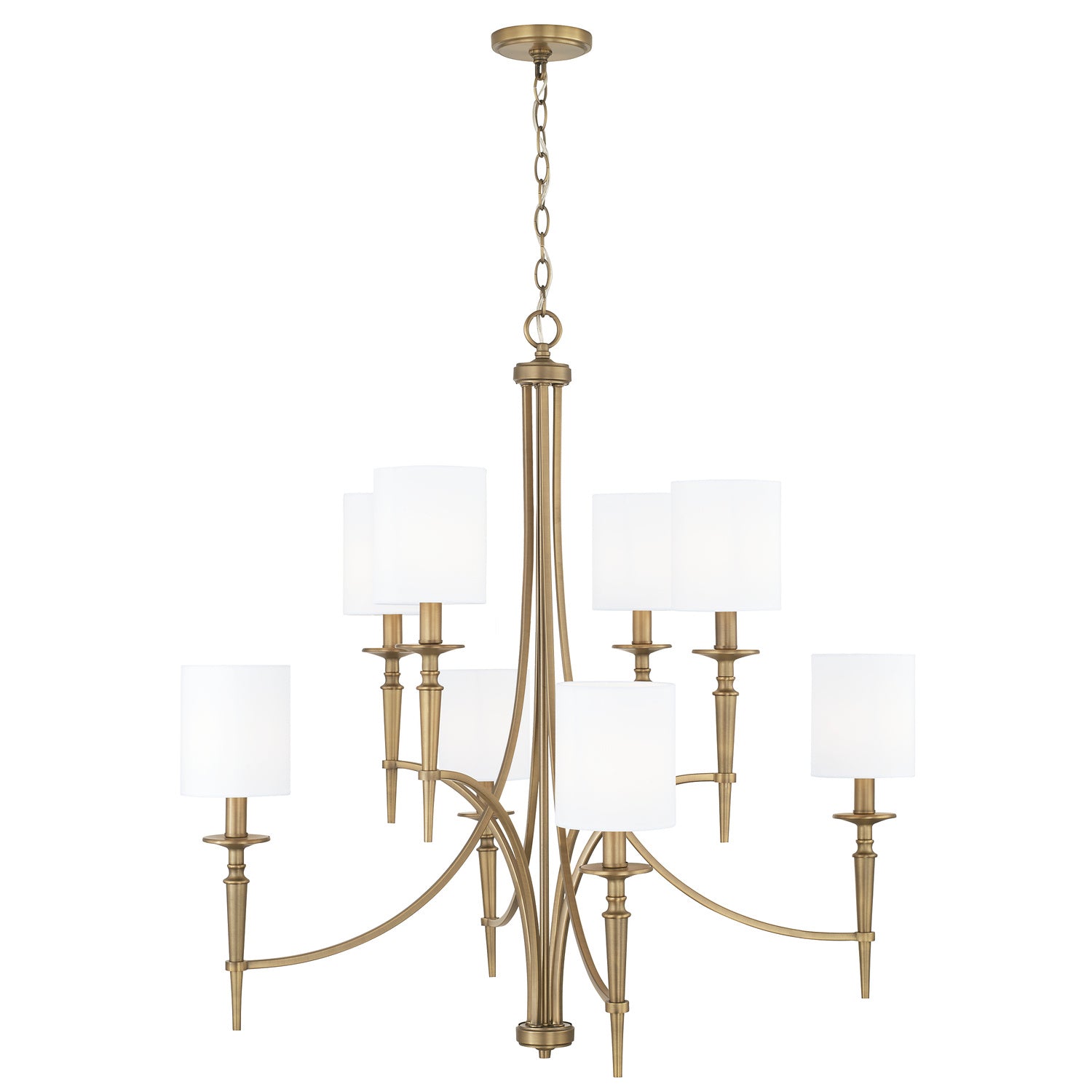 Capital Lighting - 442681AD-701 - Eight Light Chandelier - Abbie - Aged Brass