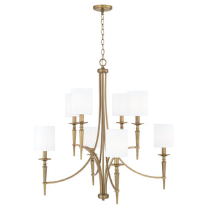 Capital Lighting - 442681AD-701 - Eight Light Chandelier - Abbie - Aged Brass
