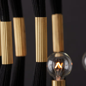 Capital Lighting - 541141KP - Four Light Foyer - Bianca - Black Rope and Patinaed Brass