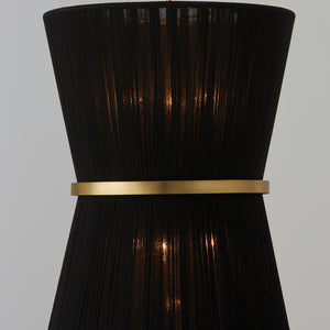 Capital Lighting - 541261KP - Six Light Foyer - Cecilia - Black Rope and Patinaed Brass