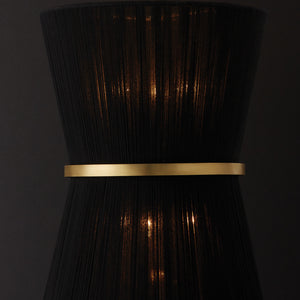 Capital Lighting - 541261KP - Six Light Foyer - Cecilia - Black Rope and Patinaed Brass