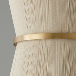 Capital Lighting - 541261NP - Six Light Foyer - Cecilia - Bleached Natural Rope and Patinaed Brass
