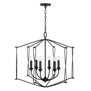 Capital Lighting - 541661BI - Six Light Foyer - Bentley - Black Iron