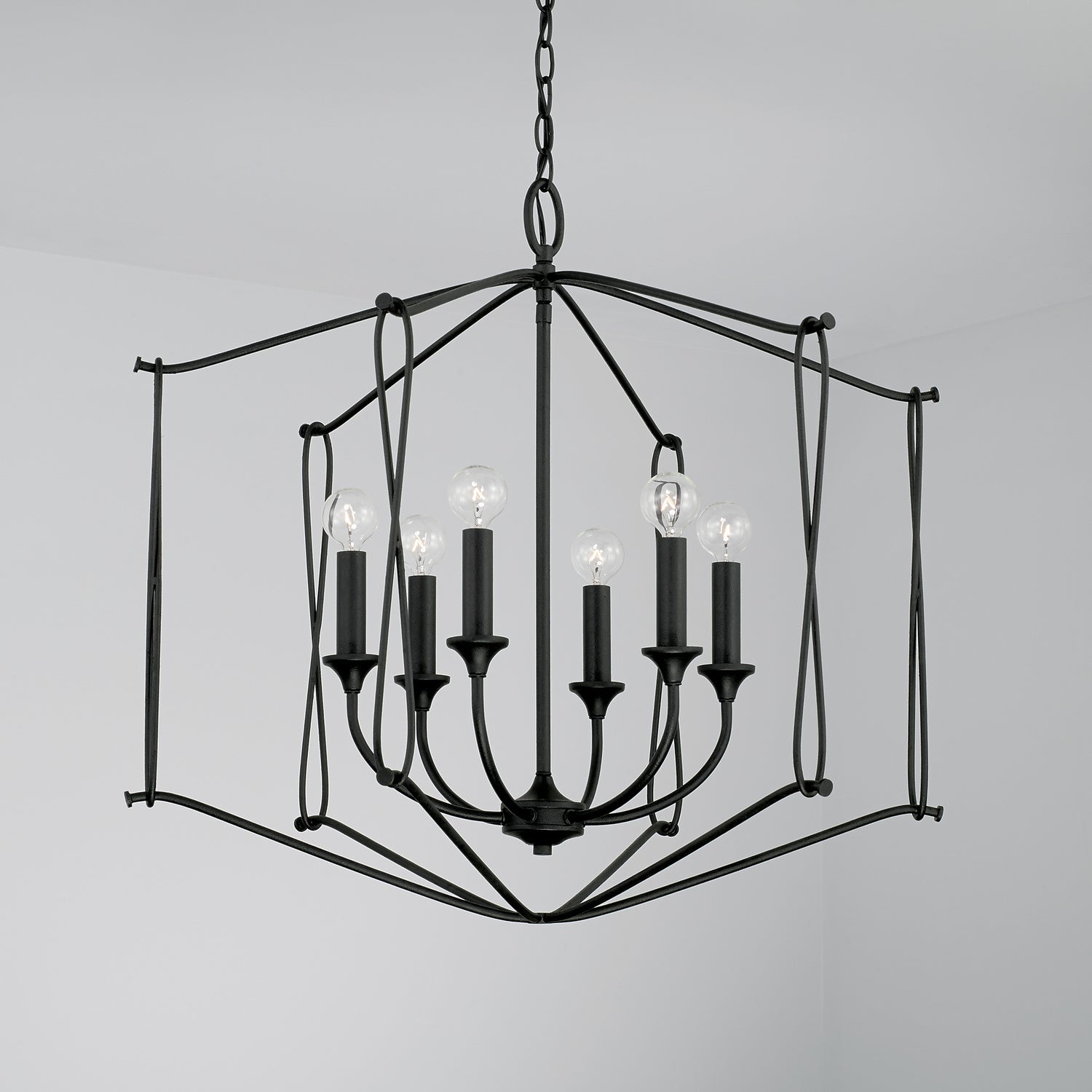 Capital Lighting - 541661BI - Six Light Foyer - Bentley - Black Iron