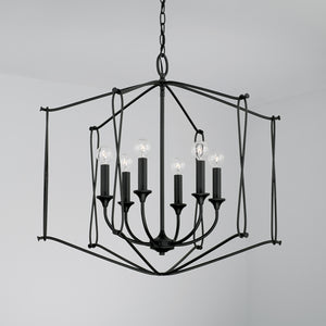 Capital Lighting - 541661BI - Six Light Foyer - Bentley - Black Iron
