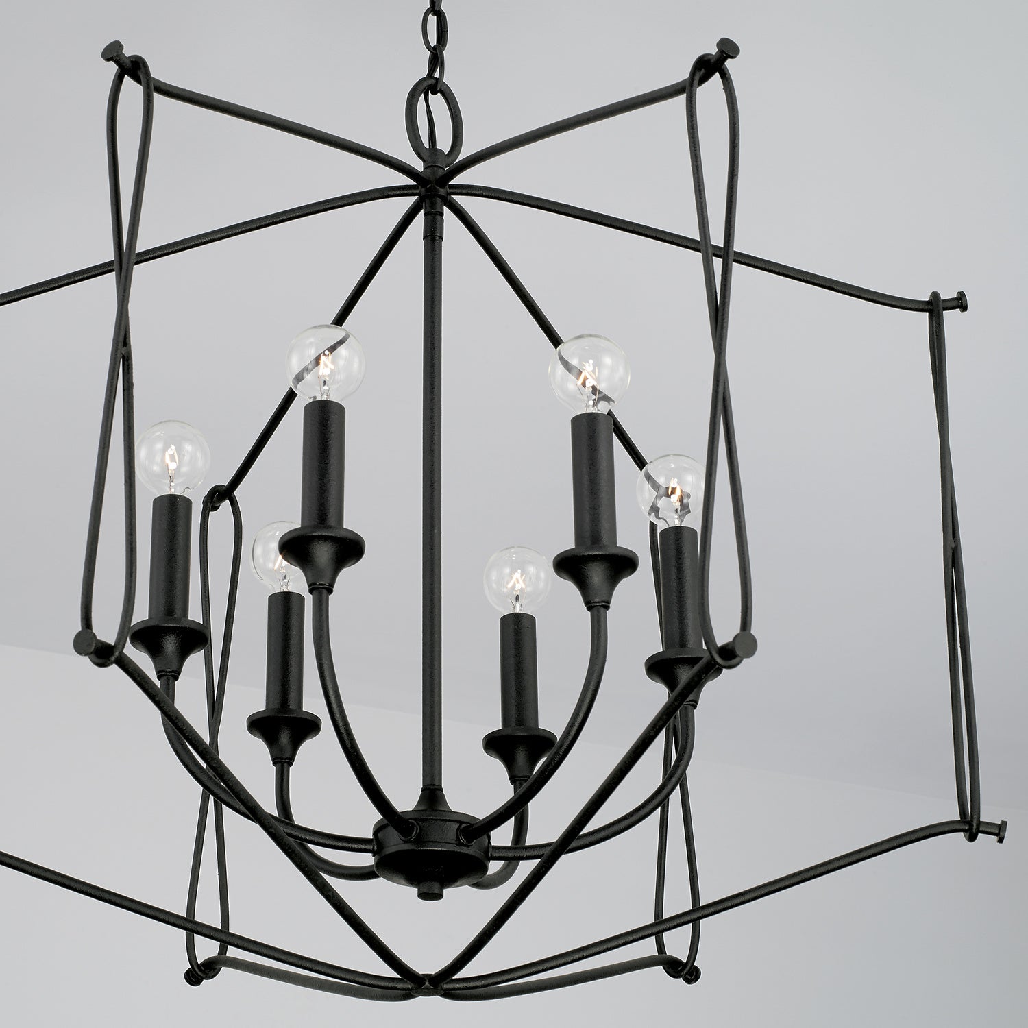 Capital Lighting - 541661BI - Six Light Foyer - Bentley - Black Iron