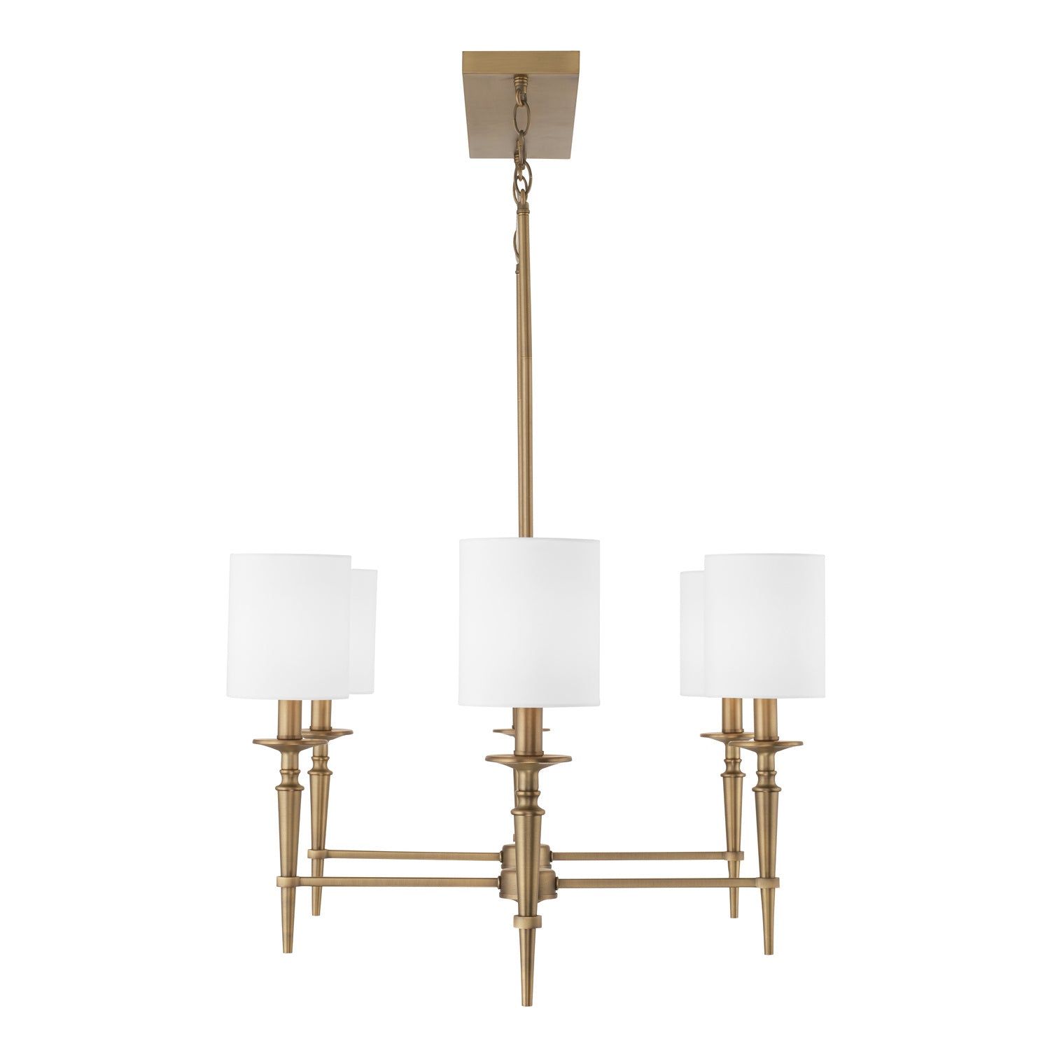 Capital Lighting - 842661AD-701 - Six Light Island Pendant - Abbie - Aged Brass