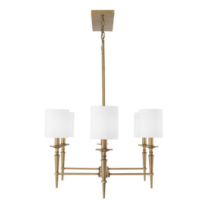 Capital Lighting - 842661AD-701 - Six Light Island Pendant - Abbie - Aged Brass