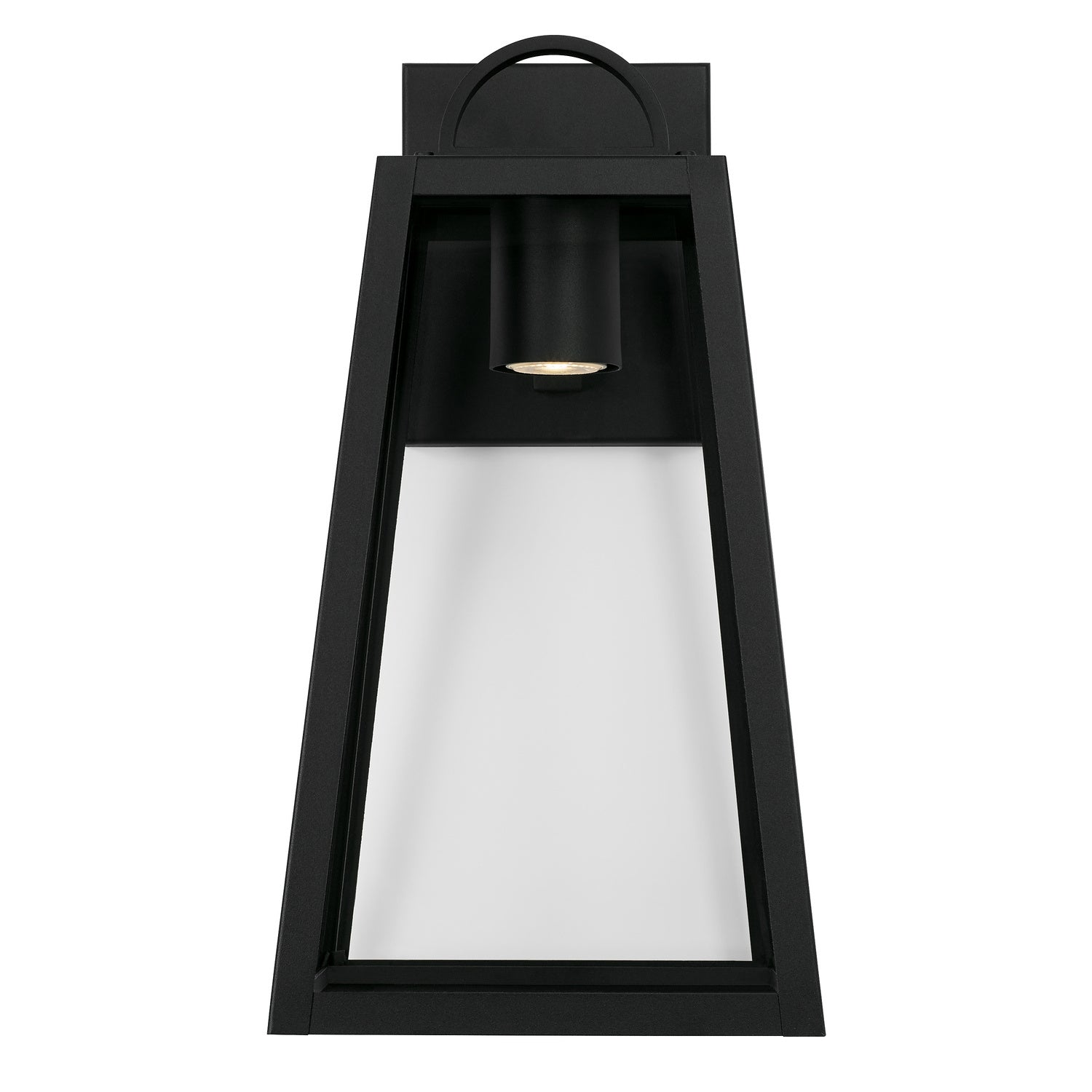 Capital Lighting - 943712BK-GL - One Light Outdoor Wall Lantern - Leighton - Black