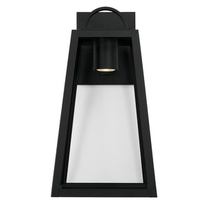 Capital Lighting - 943712BK-GL - One Light Outdoor Wall Lantern - Leighton - Black