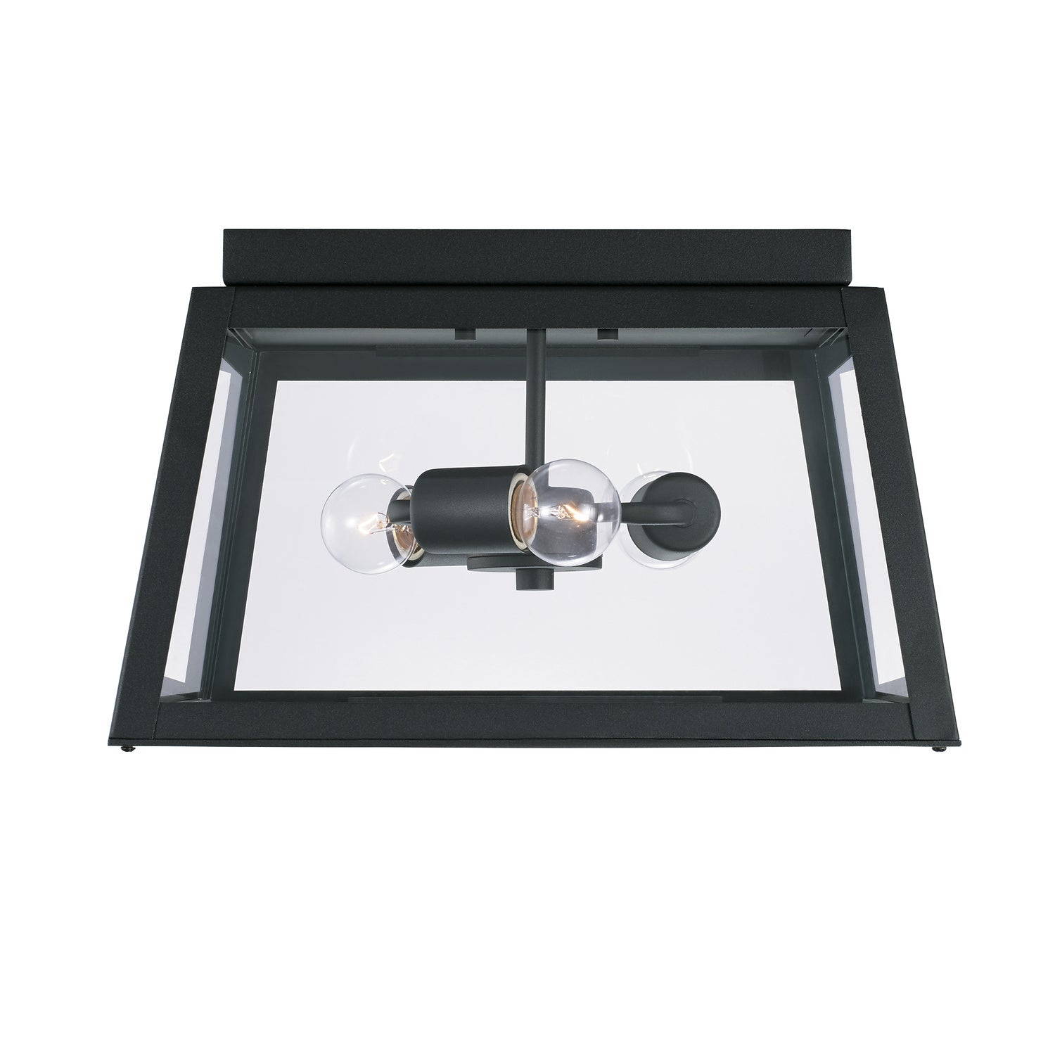 Capital Lighting - 943736BK - Three Light Outdoor Flush Mount - Leighton - Black