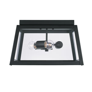 Capital Lighting - 943736BK - Three Light Outdoor Flush Mount - Leighton - Black