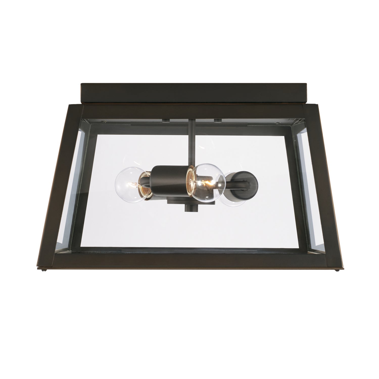 Capital Lighting - 943736OZ - Three Light Outdoor Flush Mount - Leighton - Oiled Bronze