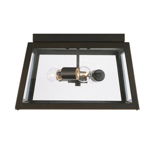 Capital Lighting - 943736OZ - Three Light Outdoor Flush Mount - Leighton - Oiled Bronze