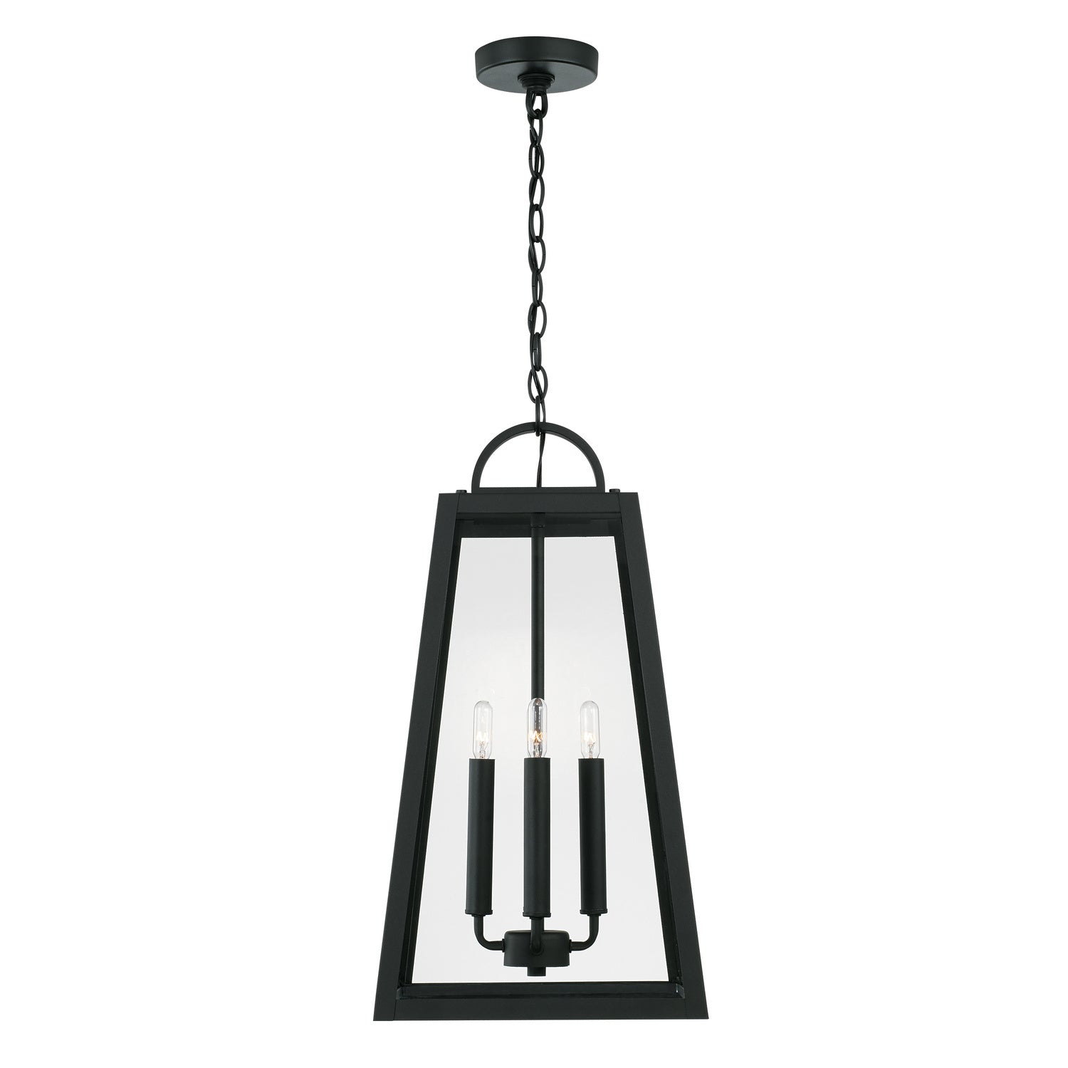 Capital Lighting - 943744BK - Four Light Outdoor Hanging Lantern - Leighton - Black