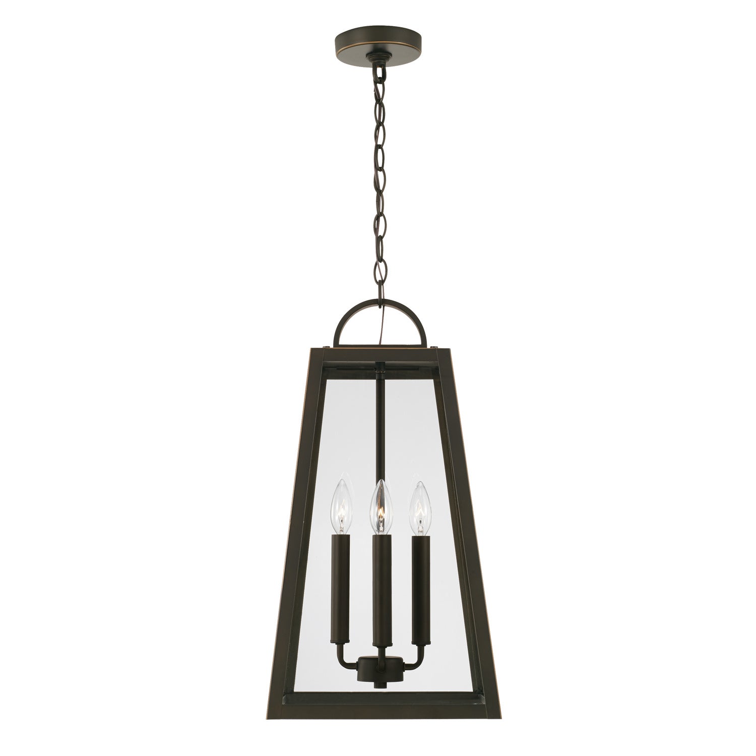 Capital Lighting - 943744OZ - Four Light Outdoor Hanging Lantern - Leighton - Oiled Bronze