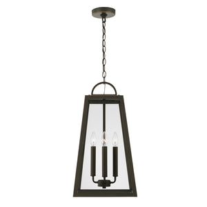 Capital Lighting - 943744OZ - Four Light Outdoor Hanging Lantern - Leighton - Oiled Bronze