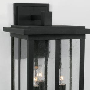 Capital Lighting - 943832BK - Three Light Outdoor Wall Lantern - Barrett - Black