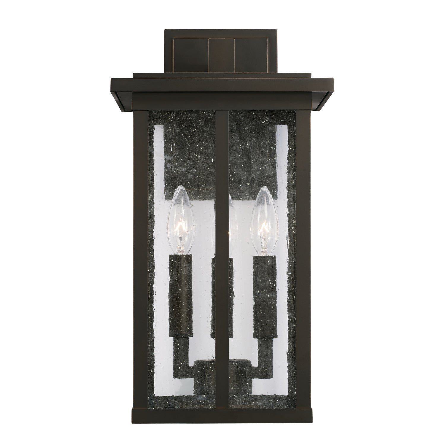 Capital Lighting - 943832OZ - Three Light Outdoor Wall Lantern - Barrett - Oiled Bronze