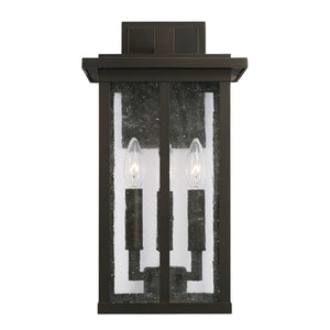 Capital Lighting - 943832OZ - Three Light Outdoor Wall Lantern - Barrett - Oiled Bronze