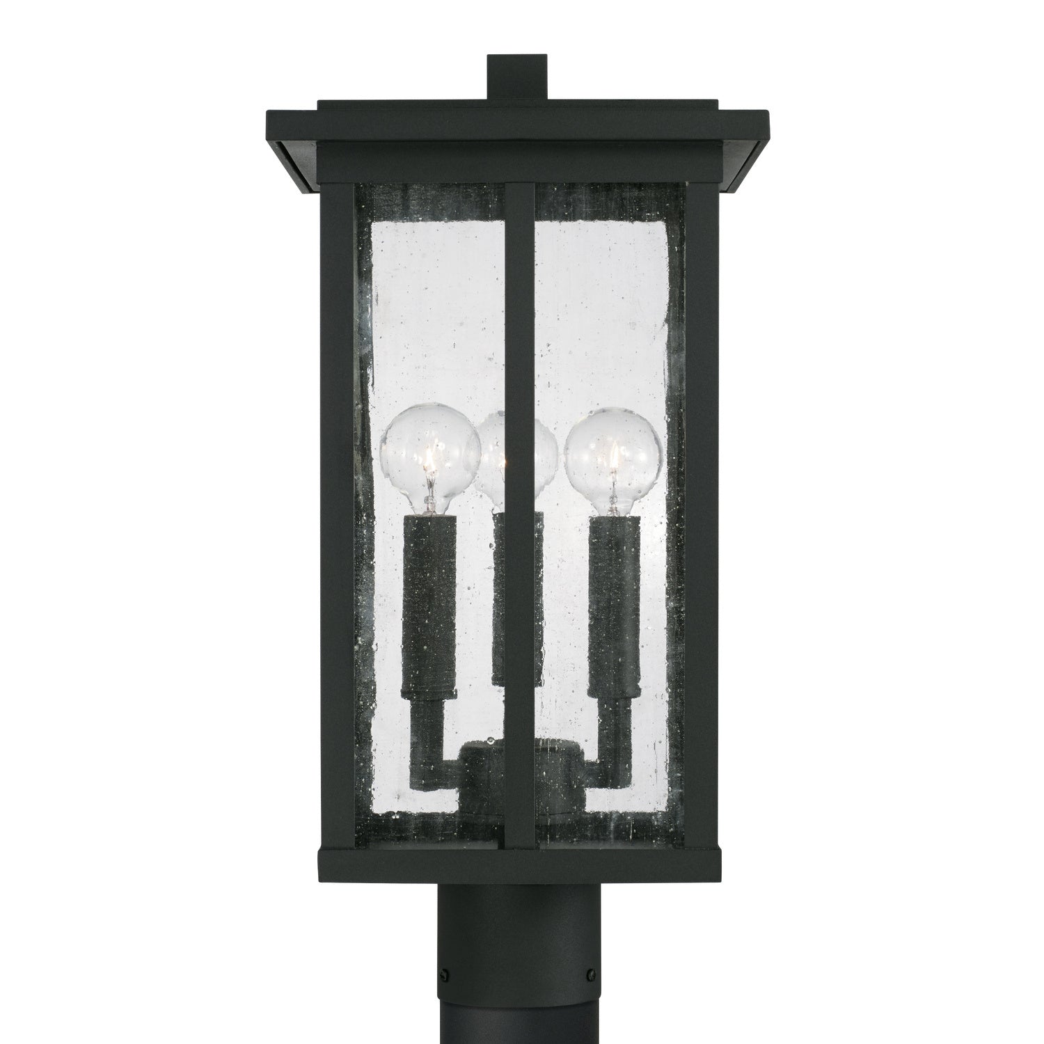 Capital Lighting - 943835BK - Three Light Outdoor Post Lantern - Barrett - Black