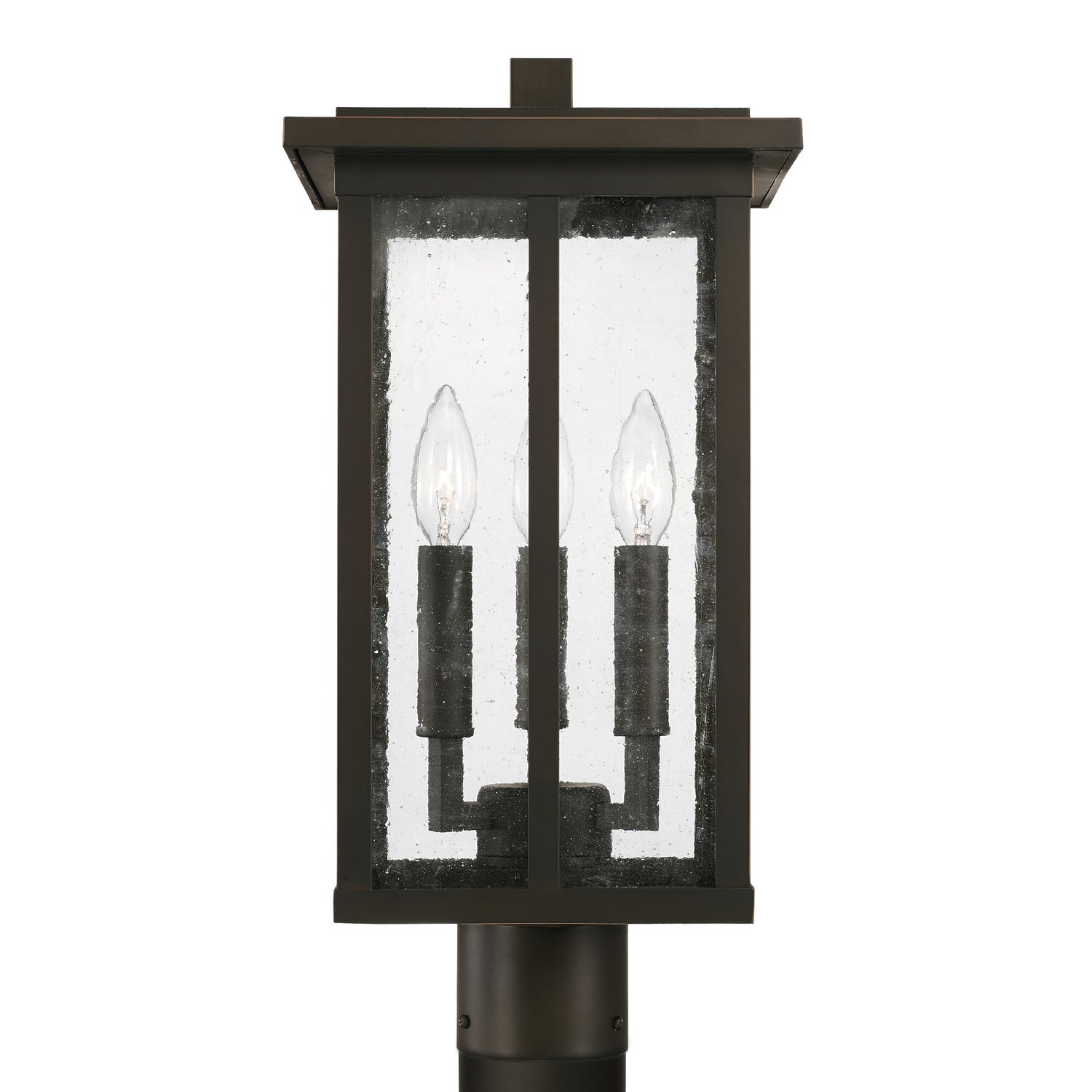 Capital Lighting - 943835OZ - Three Light Outdoor Post Lantern - Barrett - Oiled Bronze