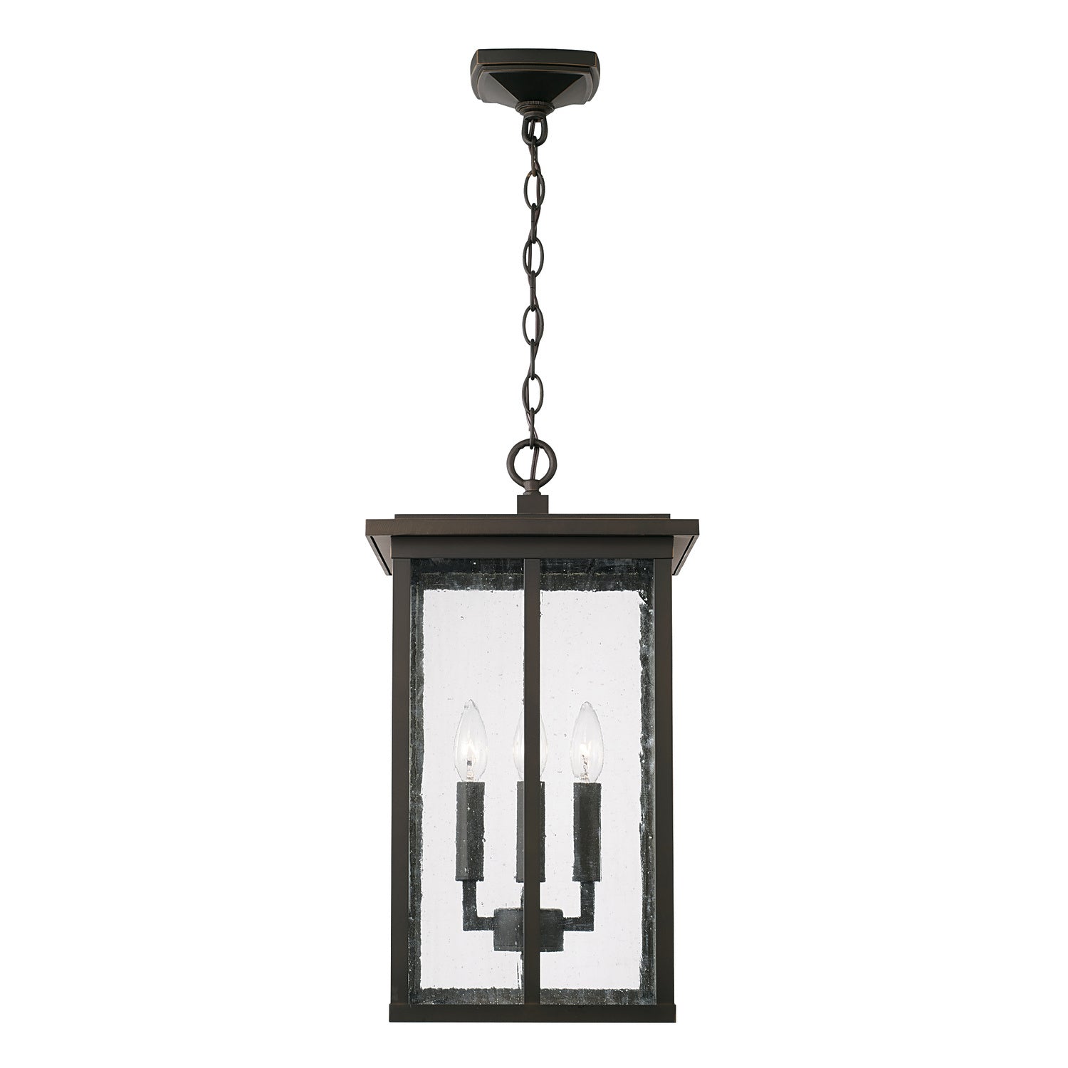 Capital Lighting - 943844OZ - Four Light Outdoor Hanging Lantern - Barrett - Oiled Bronze