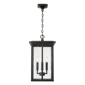 Capital Lighting - 943844OZ - Four Light Outdoor Hanging Lantern - Barrett - Oiled Bronze